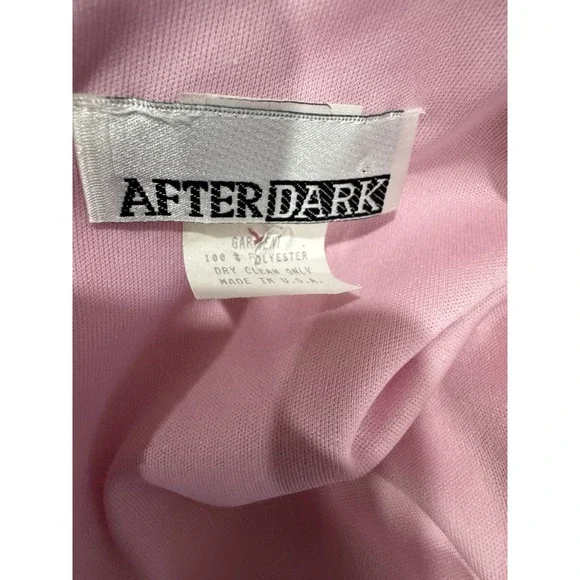 Vintage After Dark‎ Pink Floral Lace Bow Pleated Midi Dress Women's - Picture 6 of 8